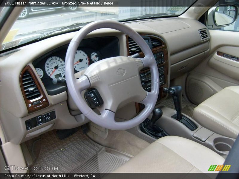 Bronzed Gray Metallic / Beige 2001 Nissan Pathfinder LE 4x4