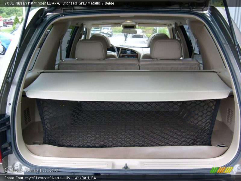Bronzed Gray Metallic / Beige 2001 Nissan Pathfinder LE 4x4
