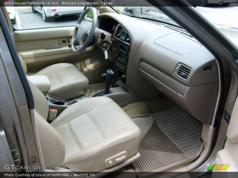 Bronzed Gray Metallic / Beige 2001 Nissan Pathfinder LE 4x4