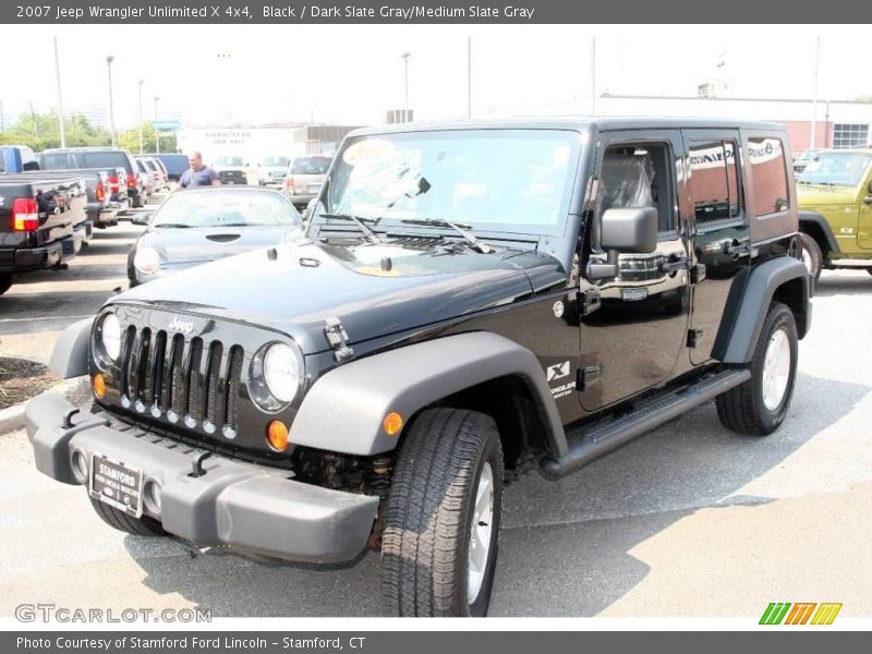 Black / Dark Slate Gray/Medium Slate Gray 2007 Jeep Wrangler Unlimited X 4x4