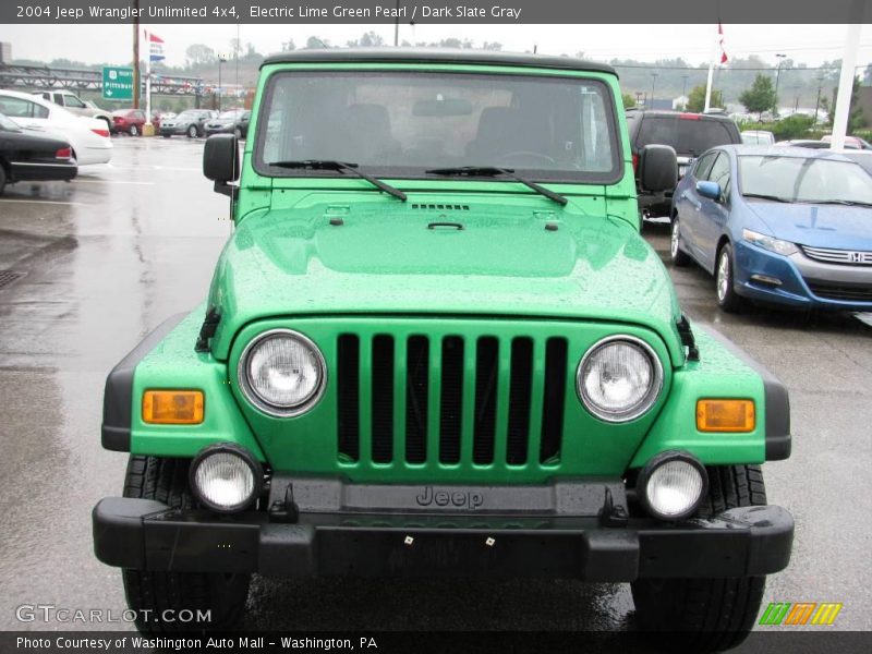 Electric Lime Green Pearl / Dark Slate Gray 2004 Jeep Wrangler Unlimited 4x4