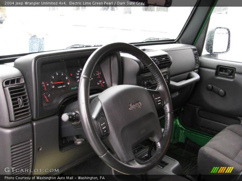 Electric Lime Green Pearl / Dark Slate Gray 2004 Jeep Wrangler Unlimited 4x4