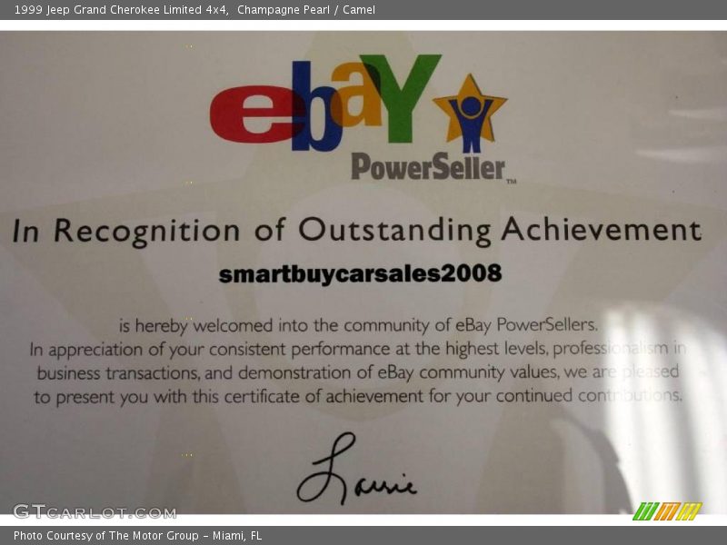 Champagne Pearl / Camel 1999 Jeep Grand Cherokee Limited 4x4