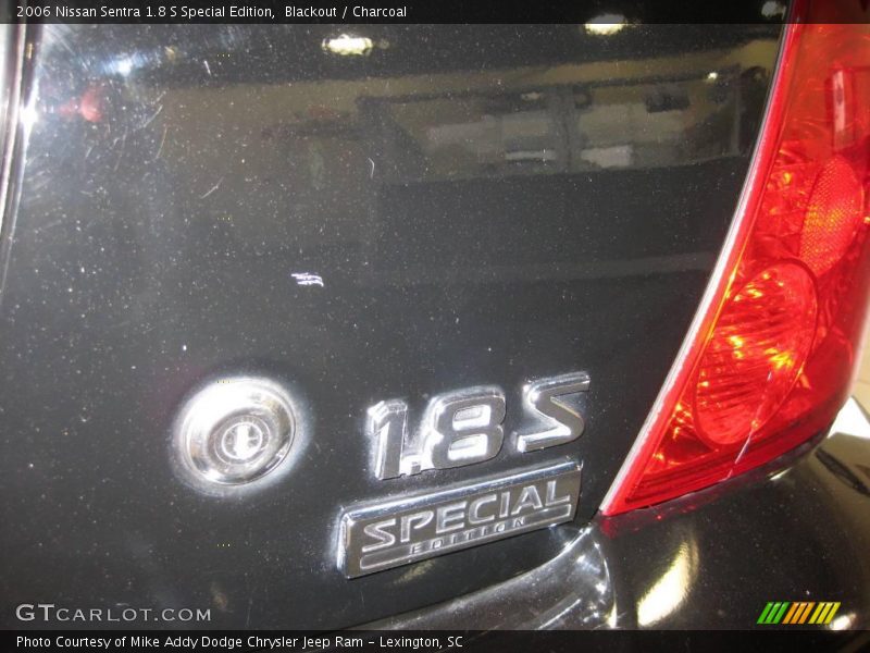 Blackout / Charcoal 2006 Nissan Sentra 1.8 S Special Edition