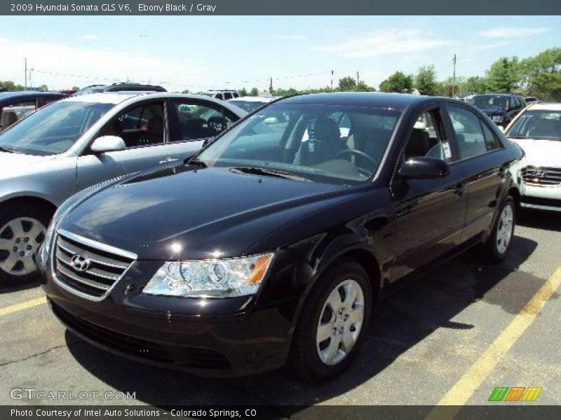 Ebony Black / Gray 2009 Hyundai Sonata GLS V6