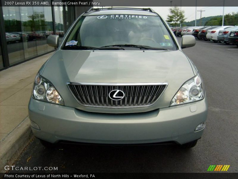 Bamboo Green Pearl / Ivory 2007 Lexus RX 350 AWD