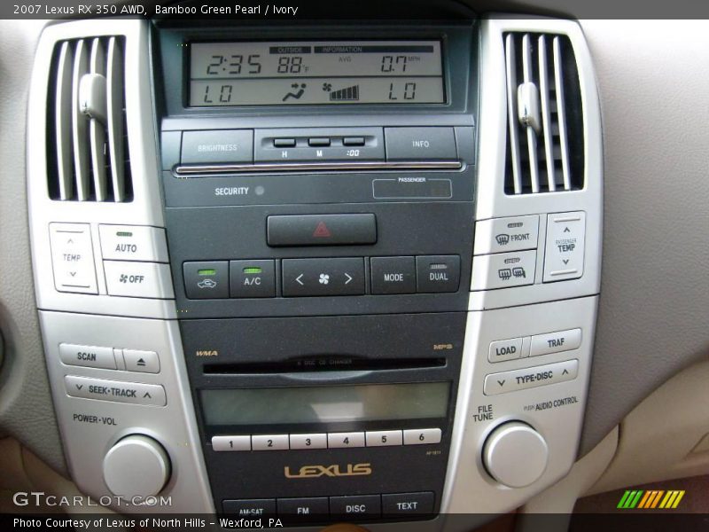 Bamboo Green Pearl / Ivory 2007 Lexus RX 350 AWD