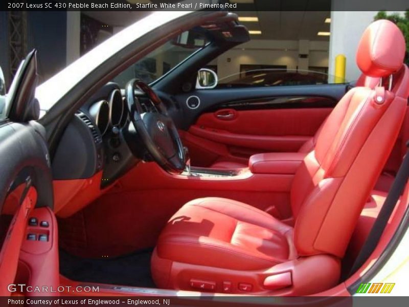 Starfire White Pearl / Pimento Red 2007 Lexus SC 430 Pebble Beach Edition
