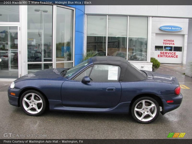 Midnight Blue Mica / Black 2003 Mazda MX-5 Miata Roadster