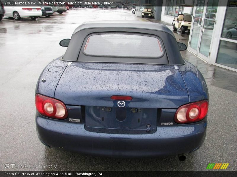 Midnight Blue Mica / Black 2003 Mazda MX-5 Miata Roadster