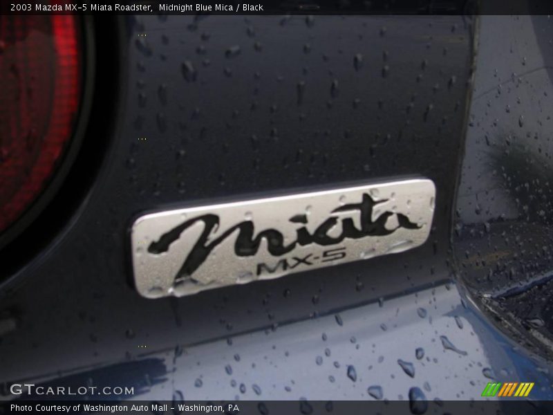 Midnight Blue Mica / Black 2003 Mazda MX-5 Miata Roadster