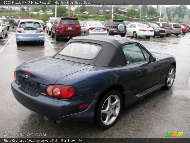 Midnight Blue Mica / Black 2003 Mazda MX-5 Miata Roadster
