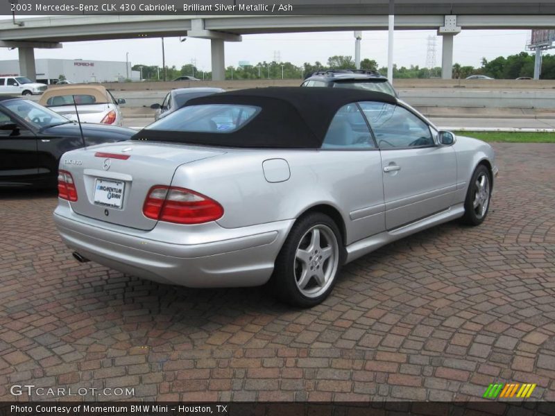 Brilliant Silver Metallic / Ash 2003 Mercedes-Benz CLK 430 Cabriolet