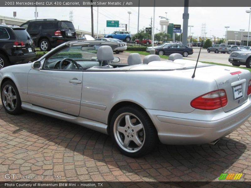 Brilliant Silver Metallic / Ash 2003 Mercedes-Benz CLK 430 Cabriolet
