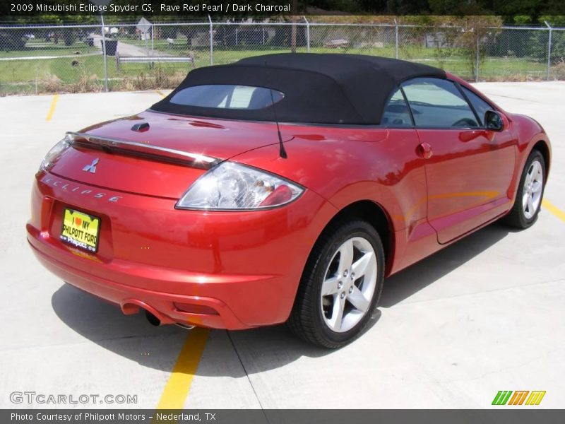 Rave Red Pearl / Dark Charcoal 2009 Mitsubishi Eclipse Spyder GS