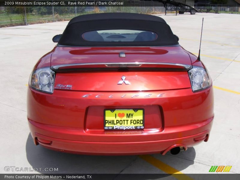 Rave Red Pearl / Dark Charcoal 2009 Mitsubishi Eclipse Spyder GS