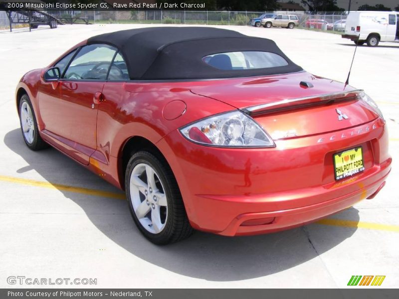 Rave Red Pearl / Dark Charcoal 2009 Mitsubishi Eclipse Spyder GS