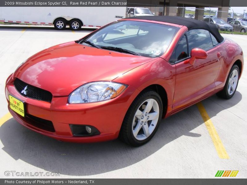 Rave Red Pearl / Dark Charcoal 2009 Mitsubishi Eclipse Spyder GS