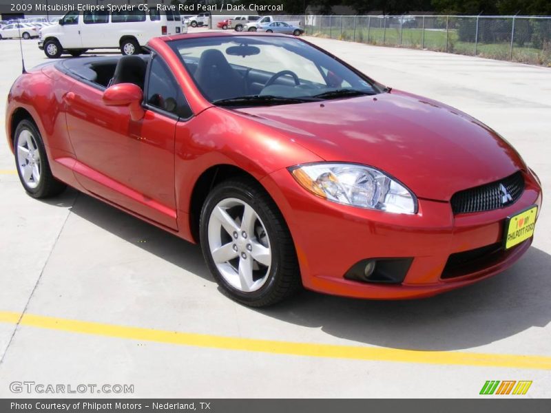 Rave Red Pearl / Dark Charcoal 2009 Mitsubishi Eclipse Spyder GS