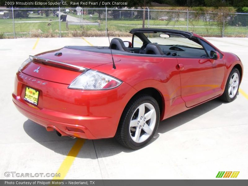 Rave Red Pearl / Dark Charcoal 2009 Mitsubishi Eclipse Spyder GS
