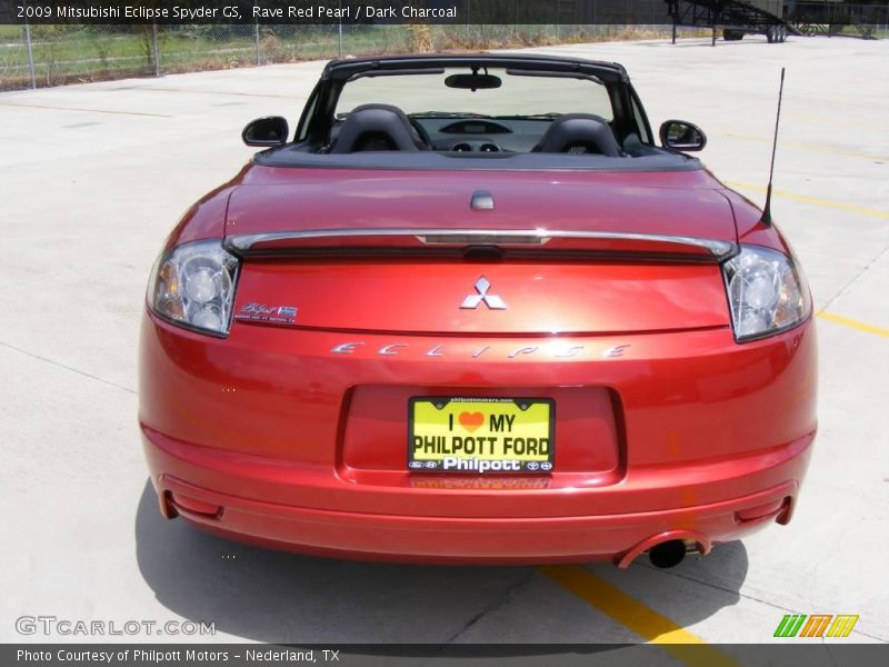 Rave Red Pearl / Dark Charcoal 2009 Mitsubishi Eclipse Spyder GS