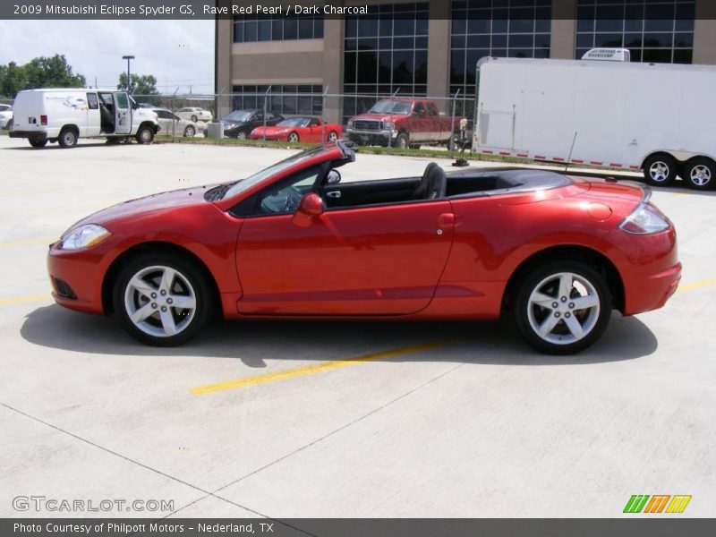 Rave Red Pearl / Dark Charcoal 2009 Mitsubishi Eclipse Spyder GS