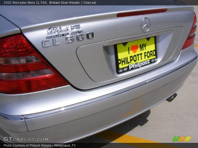 Brilliant Silver Metallic / Charcoal 2002 Mercedes-Benz CL 500