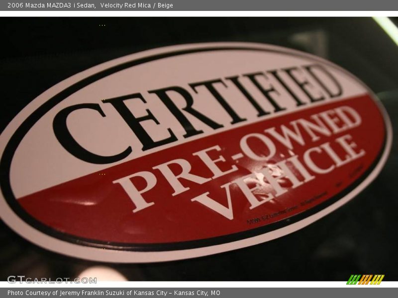 Velocity Red Mica / Beige 2006 Mazda MAZDA3 i Sedan