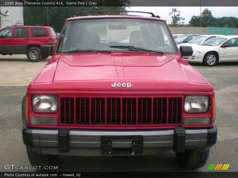 Flame Red / Grey 1995 Jeep Cherokee Country 4x4
