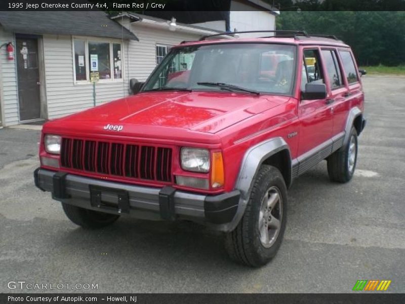 Flame Red / Grey 1995 Jeep Cherokee Country 4x4