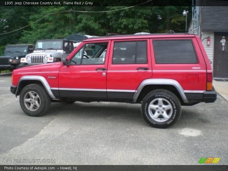Flame Red / Grey 1995 Jeep Cherokee Country 4x4