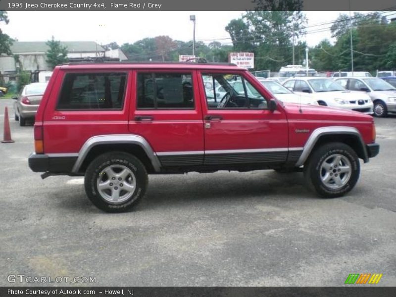Flame Red / Grey 1995 Jeep Cherokee Country 4x4