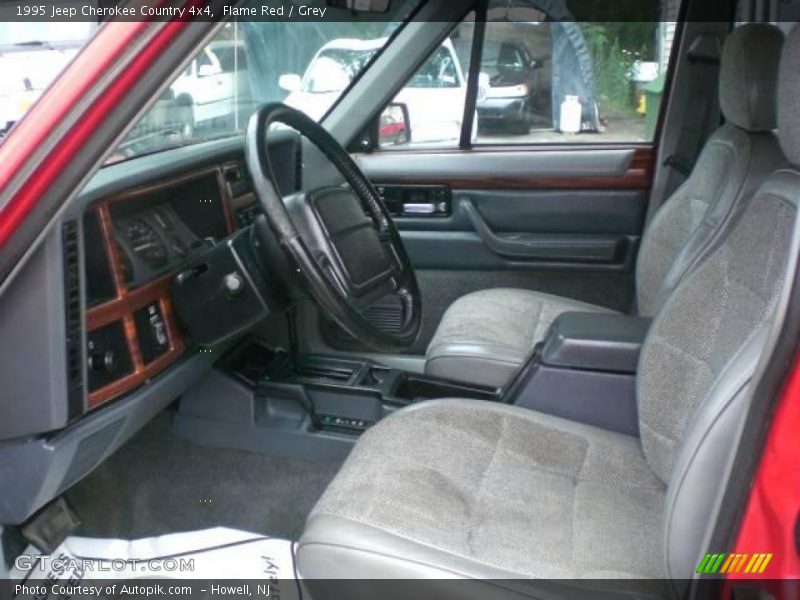 Flame Red / Grey 1995 Jeep Cherokee Country 4x4