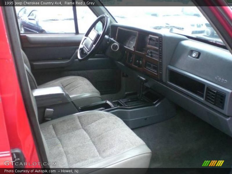 Flame Red / Grey 1995 Jeep Cherokee Country 4x4