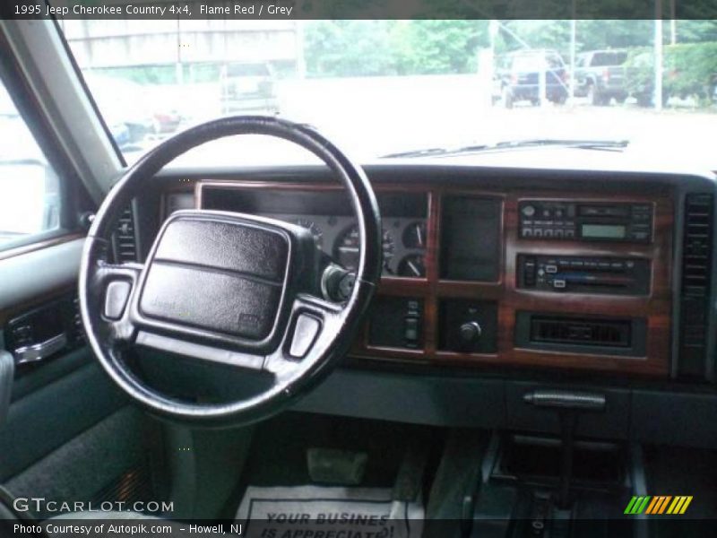 Flame Red / Grey 1995 Jeep Cherokee Country 4x4