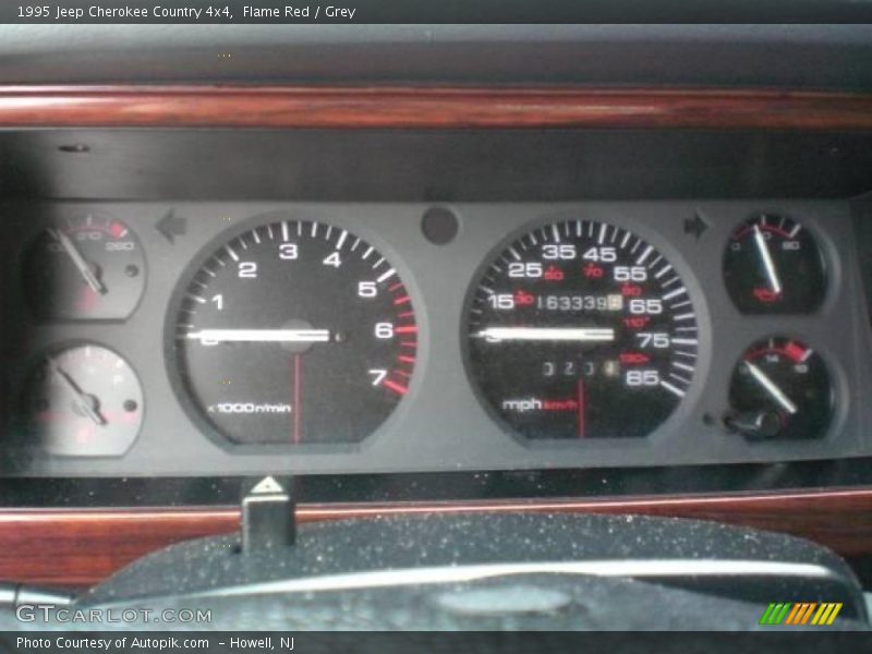 Flame Red / Grey 1995 Jeep Cherokee Country 4x4