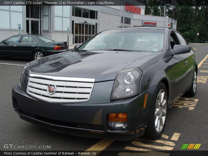 Thunder Gray Chromaflair / Light Gray/Ebony 2007 Cadillac CTS Sedan