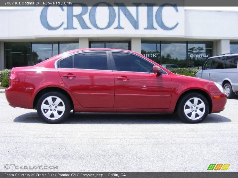 Ruby Red / Gray 2007 Kia Optima LX