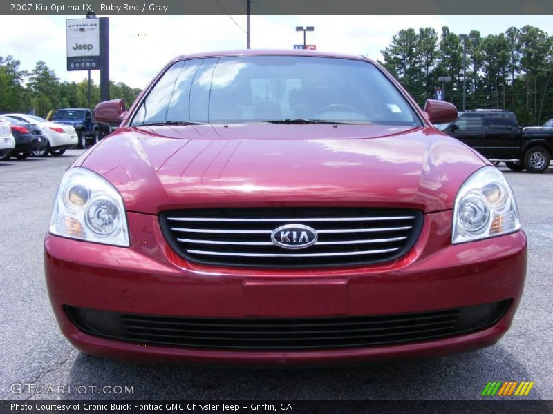 Ruby Red / Gray 2007 Kia Optima LX