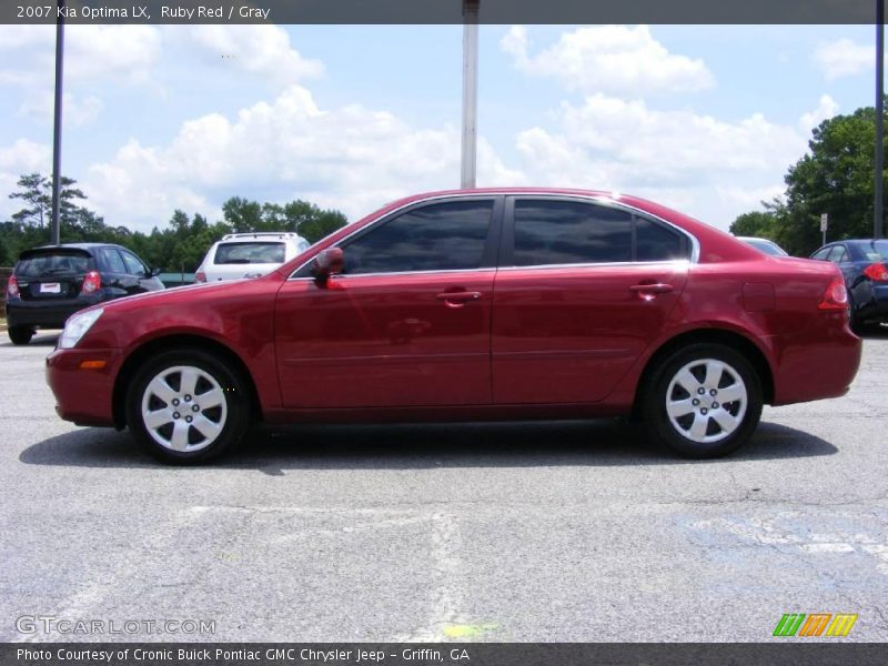 Ruby Red / Gray 2007 Kia Optima LX