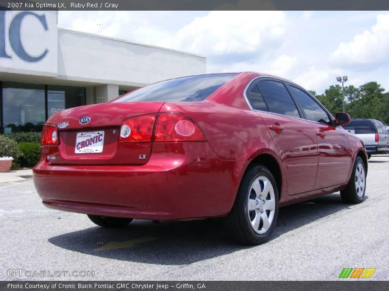 Ruby Red / Gray 2007 Kia Optima LX