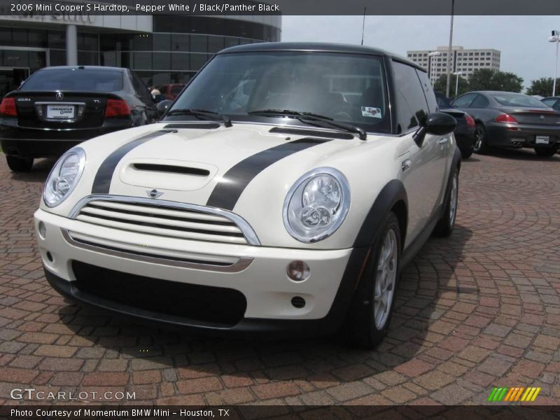 Pepper White / Black/Panther Black 2006 Mini Cooper S Hardtop