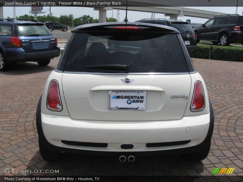 Pepper White / Black/Panther Black 2006 Mini Cooper S Hardtop