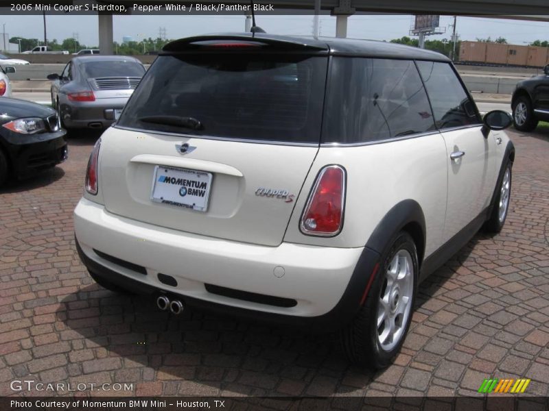 Pepper White / Black/Panther Black 2006 Mini Cooper S Hardtop