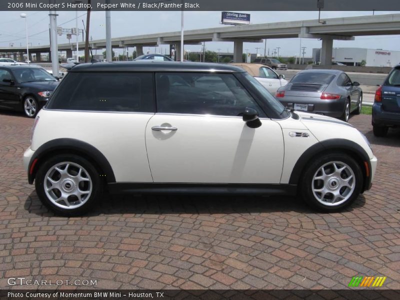 Pepper White / Black/Panther Black 2006 Mini Cooper S Hardtop