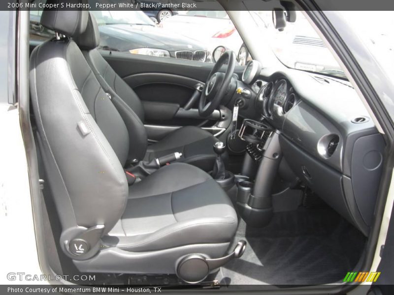 Pepper White / Black/Panther Black 2006 Mini Cooper S Hardtop