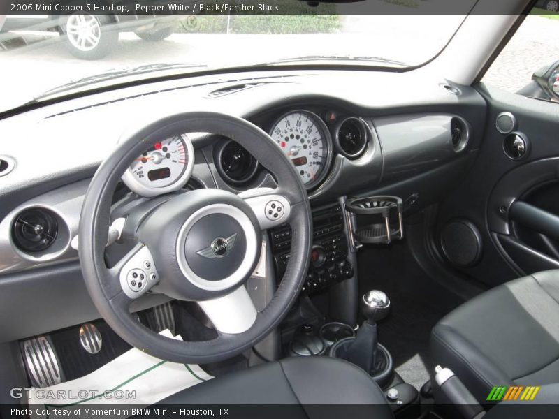 Pepper White / Black/Panther Black 2006 Mini Cooper S Hardtop