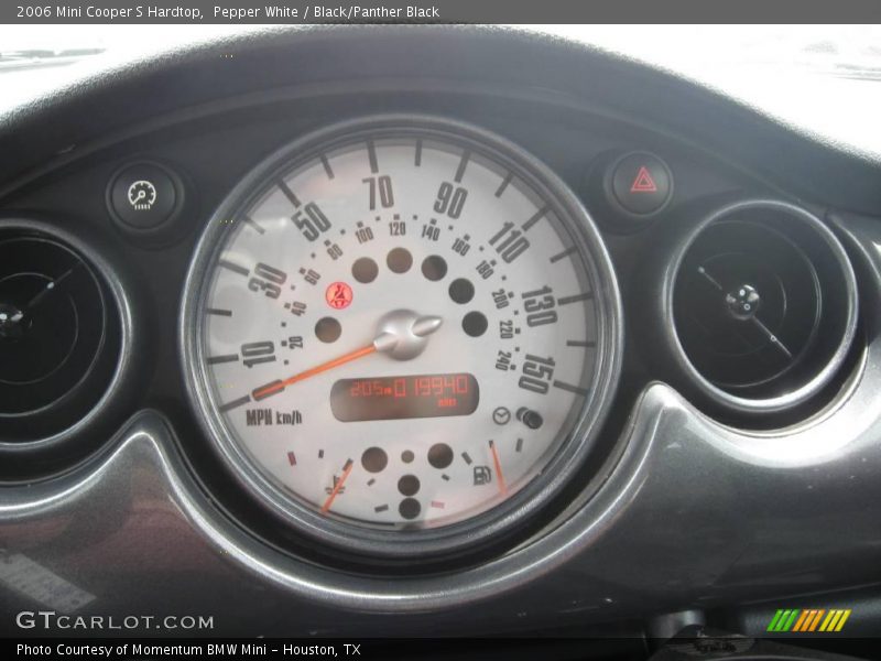 Pepper White / Black/Panther Black 2006 Mini Cooper S Hardtop