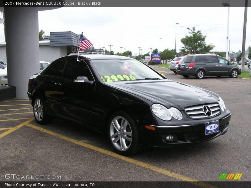 Black / Black 2007 Mercedes-Benz CLK 350 Coupe