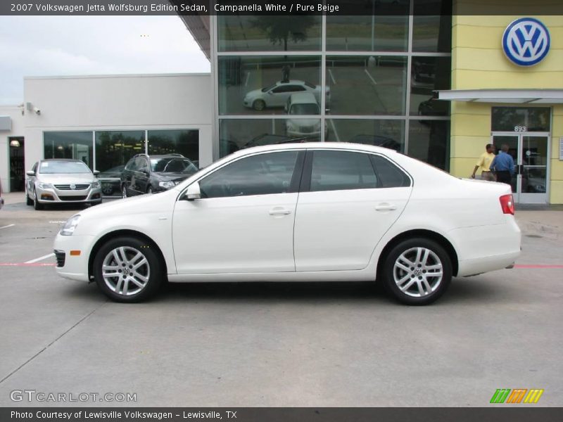 Campanella White / Pure Beige 2007 Volkswagen Jetta Wolfsburg Edition Sedan
